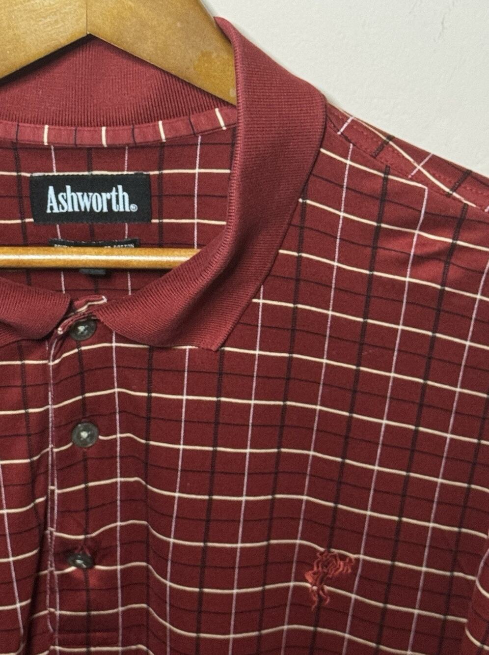 Ashworth Red Polo Shirt 2XL Double Mercerized Cotton XXL